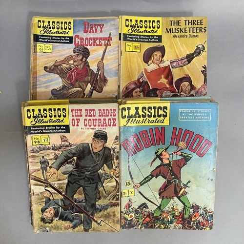 208 - A collection of 1950s Classics Illustrated comics including issues; 1, 7, 17, 20, 22, 37, 54, 58, 66... 