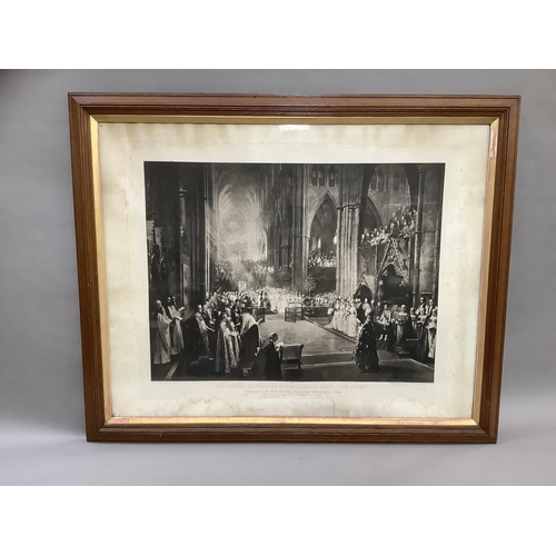 439 - After W.E. Lockhard R.S.A circa 1890 'The Jubilee Celebration in Westminster Abbey June 21st 1887 to... 