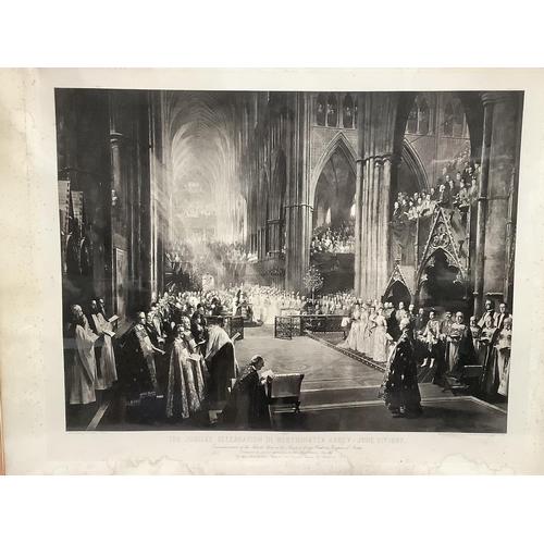 439 - After W.E. Lockhard R.S.A circa 1890 'The Jubilee Celebration in Westminster Abbey June 21st 1887 to... 