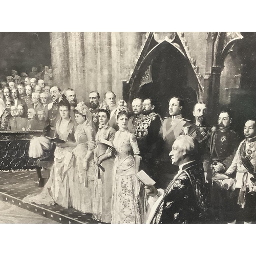 439 - After W.E. Lockhard R.S.A circa 1890 'The Jubilee Celebration in Westminster Abbey June 21st 1887 to... 