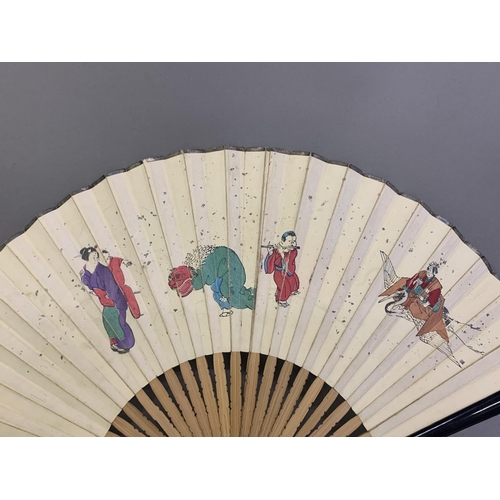 28 - Three 20th century fans: the first, in white mother of pearl, a pastiche of an 18th century fan, the... 