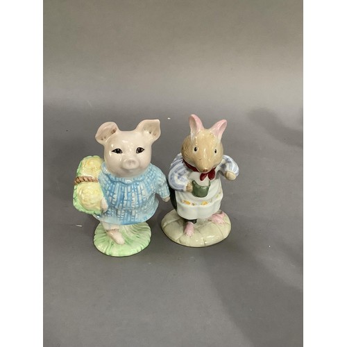 71 - A collection of Beatrix potter figures by Royal Doulton and Royal Albert including Mr Toad Flax, Lad... 