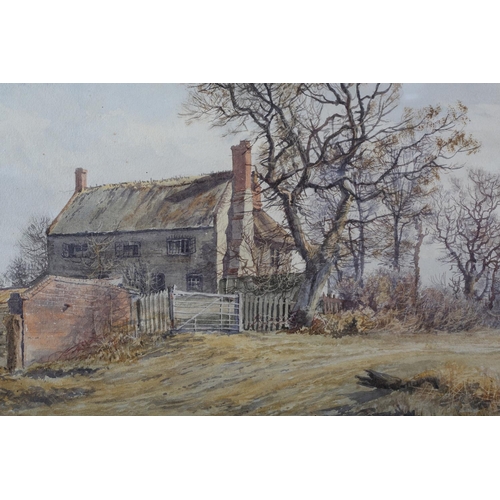 454 - STEPHEN JOHN BATCHELDER (1849-1932), Farmhouse on the Fens and North Needham Ferry, a pair, watercol... 