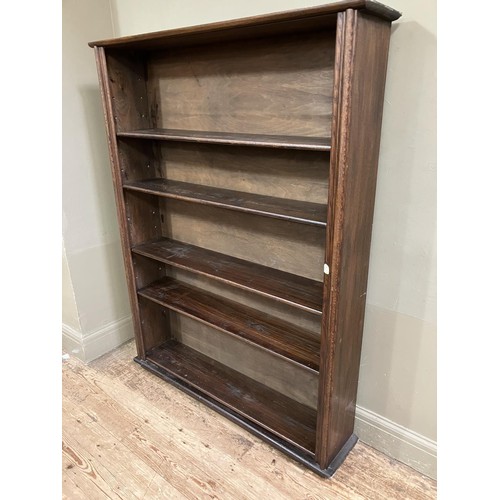 447 - A set of oak bookshelves, 121cm wide x 159cm high