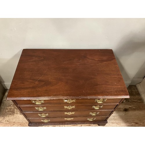 506 - An American mahogany chest by the Historic Charleston Reproduction Company having four graduated dra... 