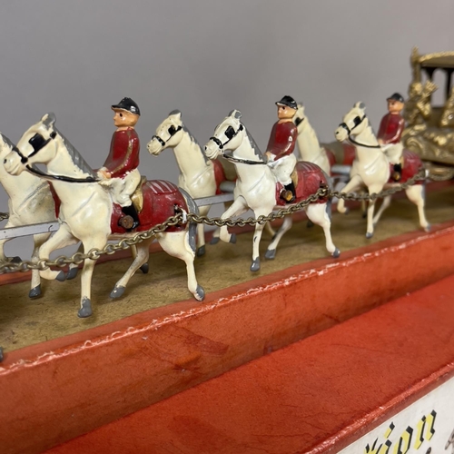 98 - A Lesney Products Coronation Coach, boxed, with Queen Elizabeth figure and all chains to carriage an... 