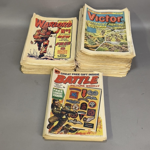 184 - A collection of three comic titles, including Warlord issues 1-13, 16-24 and 26-37, Battle Picture W... 