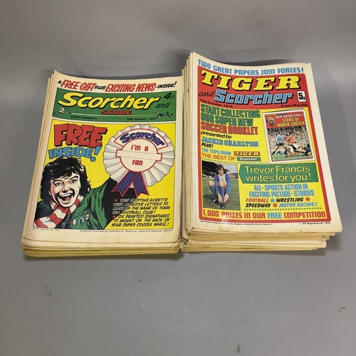 185 - A collection from two 1970s comics, Scorcher and Score, 32 issues between 20th October 1973  and 5th... 