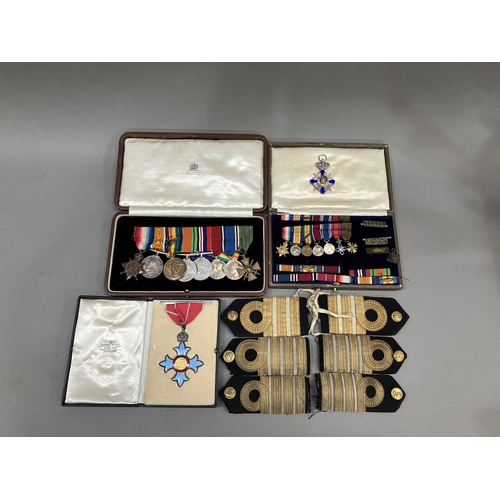 1 - WWI and WWII medal group and Military CBE awarded to E.W. Whittington-Ince PayR Lt.CM, British Comma... 