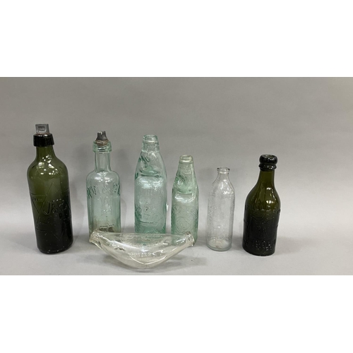 85 - Two Codd bottles for H Firth of Manningham, 22.5cm and Chas B Inman of Leeds and Knaresborough, 18.5... 