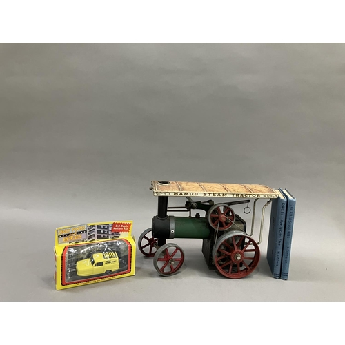 78 - A Mamod Steam tractor TEIA together with a Lledo Del-Boy's Reliant Van, and two volumes The Fixed Sp... 