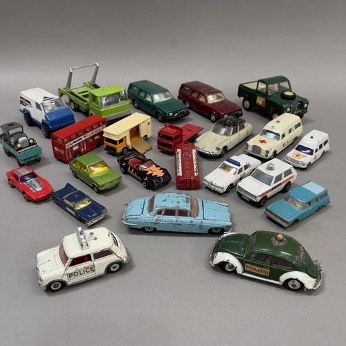 108 - A collection of die cast model cars from Dinky, Corgi, Husky, Matchbox and Tonka, including a Corgi ... 