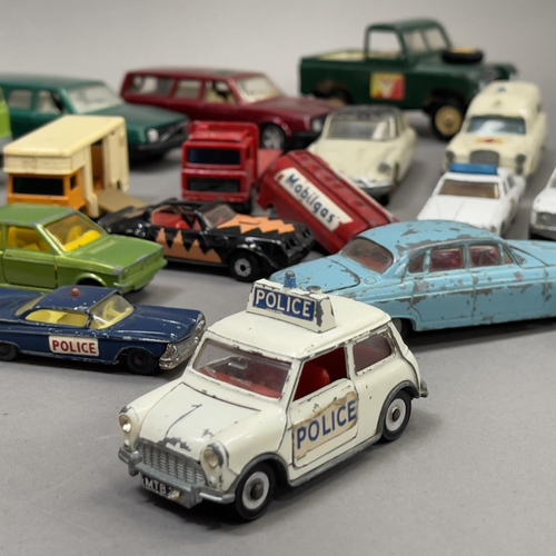 108 - A collection of die cast model cars from Dinky, Corgi, Husky, Matchbox and Tonka, including a Corgi ... 