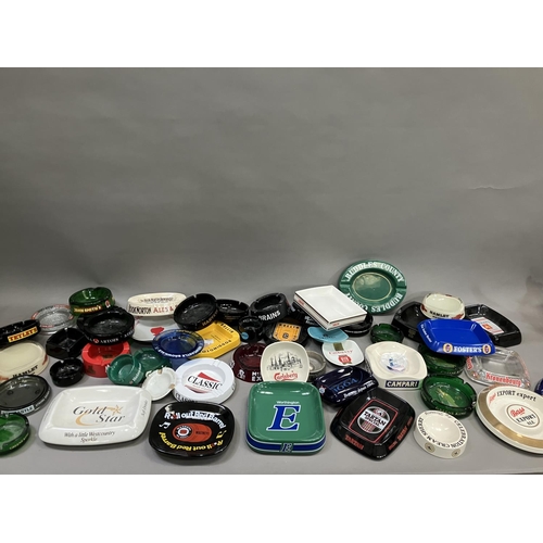 70 - Breweriana: a large collection of pub ashtrays advertising beer and spirits, in three boxes