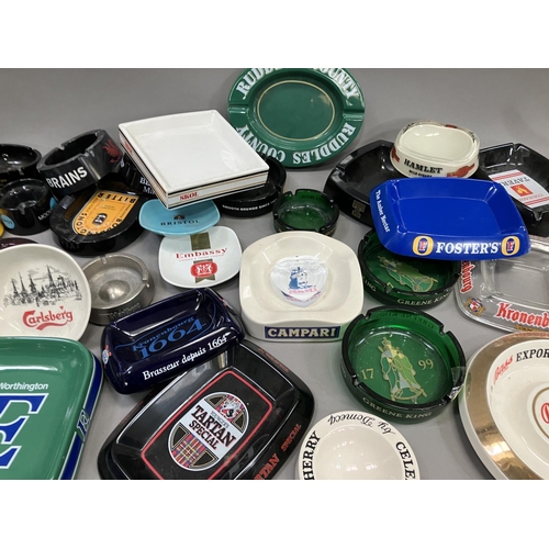 70 - Breweriana: a large collection of pub ashtrays advertising beer and spirits, in three boxes