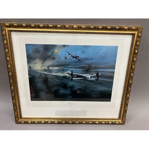 67 - After Robert Taylor 'The Dambusters', colour print, signed by Air Marshall Sir Harold (Mick) Martin ... 