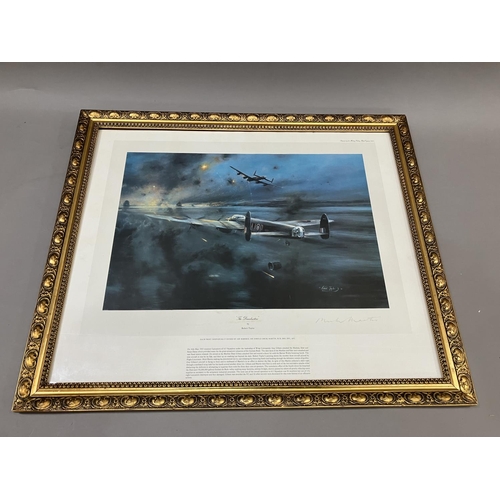 67 - After Robert Taylor 'The Dambusters', colour print, signed by Air Marshall Sir Harold (Mick) Martin ... 