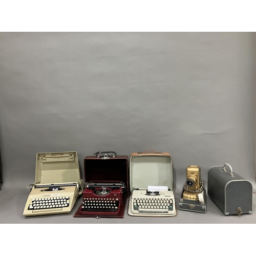 52 - An Olympia Splendid 66 portable typewriter, a Royal portable typewriter and a Smith-Corona Courier p... 