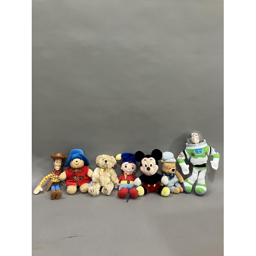 155 - A collection of plush toys from Star Bean, Russ Berrie and others, including Disney’s Toy Story ‘Woo... 