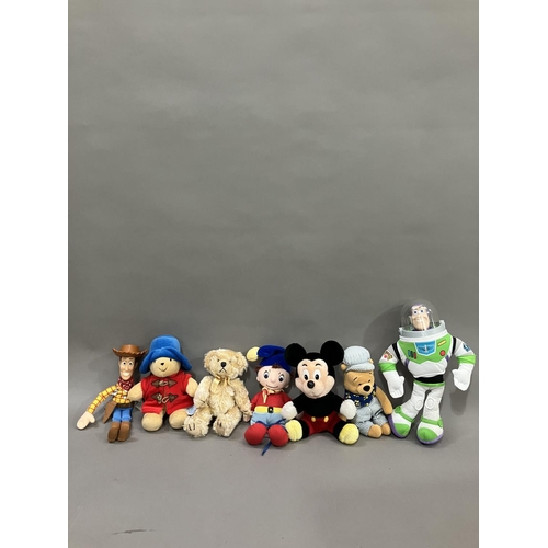 155 - A collection of plush toys from Star Bean, Russ Berrie and others, including Disney’s Toy Story ‘Woo... 