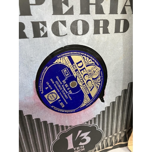 53 - Three boxes of 78rpm records comprising spoken word and song recordings from Capitol, Parlophone, Co... 