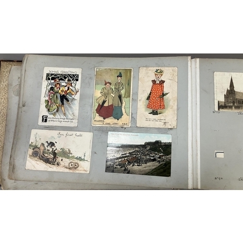 159 - An album originally holding 118 specimen Platinotype postcards, giving the sizes available and cost,... 