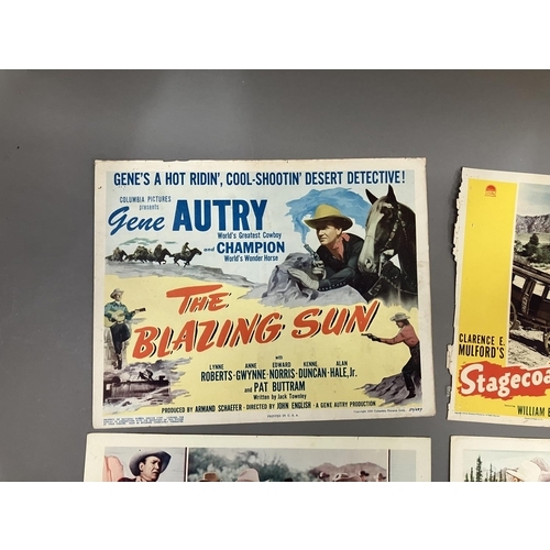 168 - Columbian Pictures Corp film posters, Gene Auty Starring in 'The Blazing Sun', 'Barbed Wire' and 'Bl... 