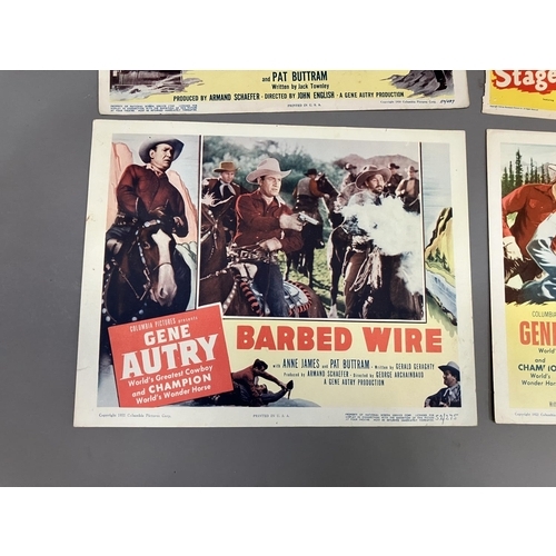 168 - Columbian Pictures Corp film posters, Gene Auty Starring in 'The Blazing Sun', 'Barbed Wire' and 'Bl... 