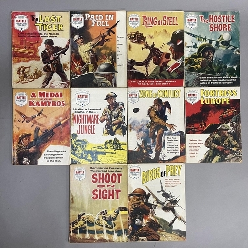 194 - An extensive collection of 111 early 1960s Battle Picture Library pocket book format titles, compris... 