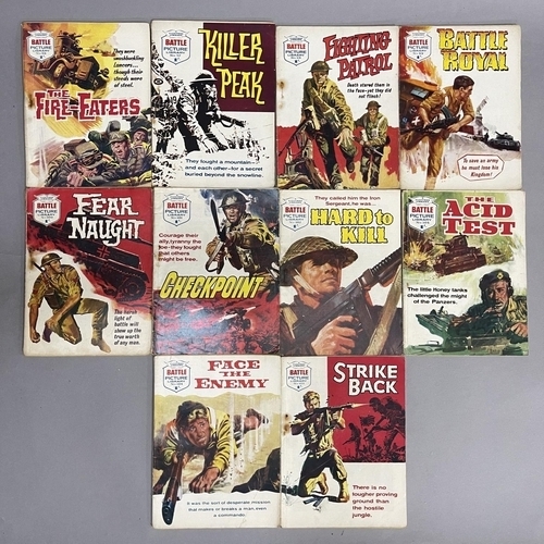 194 - An extensive collection of 111 early 1960s Battle Picture Library pocket book format titles, compris... 