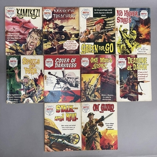 194 - An extensive collection of 111 early 1960s Battle Picture Library pocket book format titles, compris... 