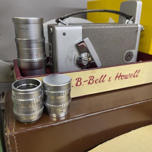 36 - A Bell & Howell 603T 16mm cine camera with three Taylor, Taylor and Hobson lenses including Serital,... 