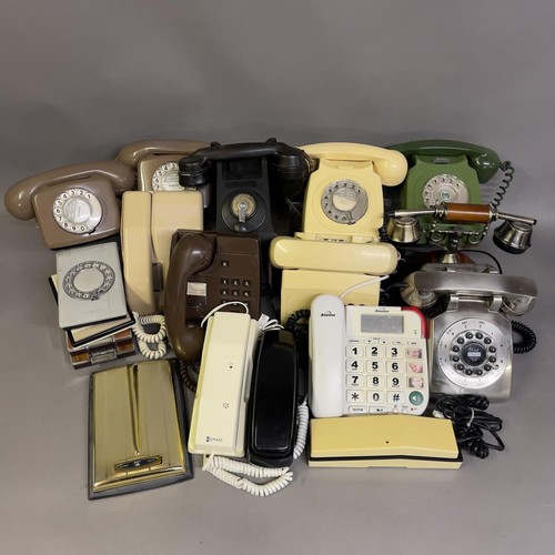 41 - A quantity of rotary dial and push button BT telephones from the 1970s, 1980s and 1990s, along with ... 