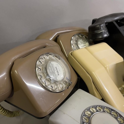 41 - A quantity of rotary dial and push button BT telephones from the 1970s, 1980s and 1990s, along with ... 