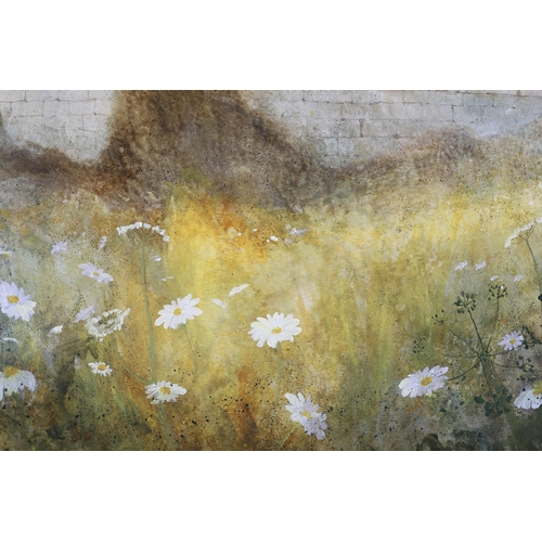 53 - ARR John Lacoux (1930-2008), Ruins and wild flowers, oil on canvas, signed to lower right, 50cm x 60... 