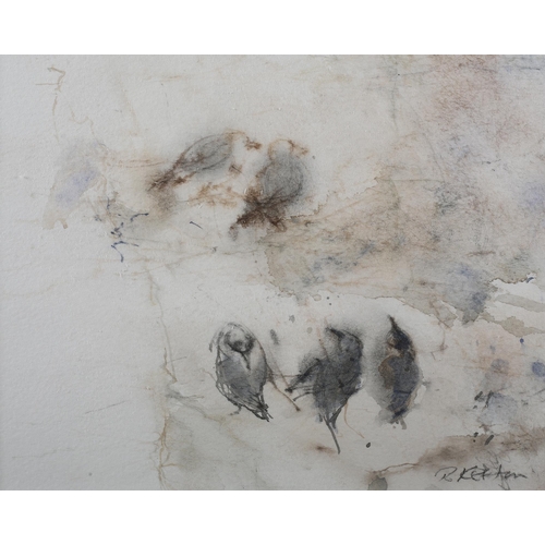 102 - ARR Richard Keeton 20th/21st century, Cliff Face Study II, watercolour, signed to lower right, title... 