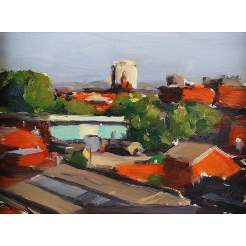 21 - ARR Liam Spencer (b 1964), View from Hanover Mills, oil on board, unsigned, 26cm x 35cm, with Kentme... 