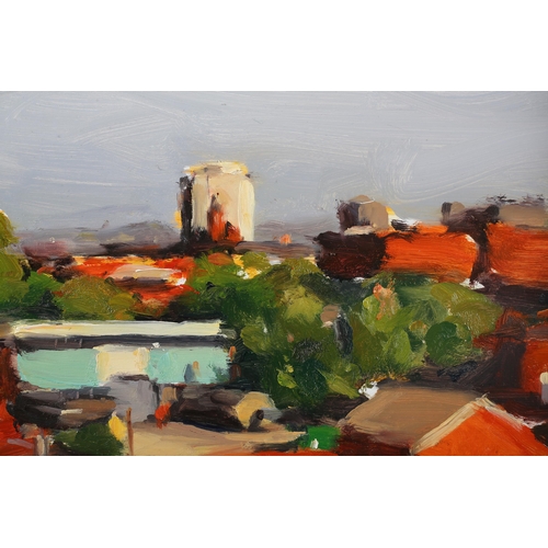 21 - ARR Liam Spencer (b 1964), View from Hanover Mills, oil on board, unsigned, 26cm x 35cm, with Kentme... 