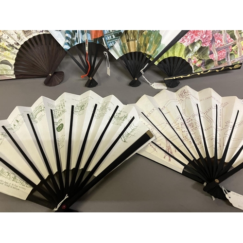 105 - Commemorative fans: seven fans produced by the Fan Museum Trust, consisting of a fan to celebrate th... 