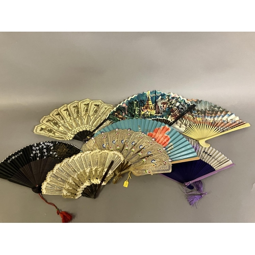 115 - Airline fans; a selection of advertising fans, the first for Cathy Pacific Airways, together with th... 