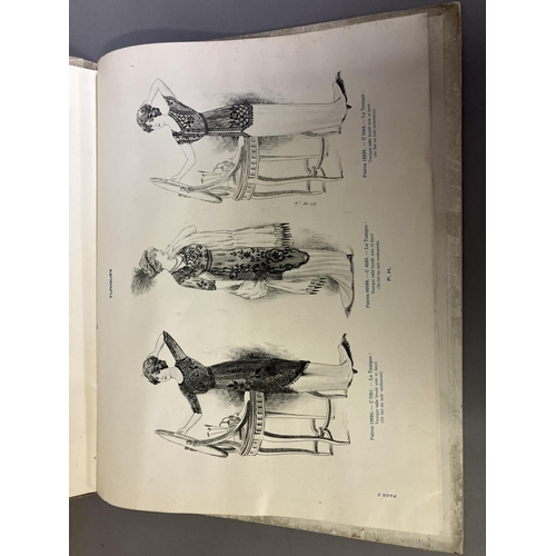 296 - A French sample book dated summer 1913 “ Tresses Passementeries, Broderies, Galons, Robes Brodées”, ... 