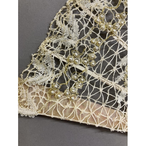 66 - Ann Collier: a more traditional lace design by Ann, worked in Bedfordshire Maltese bobbin lace, feat... 