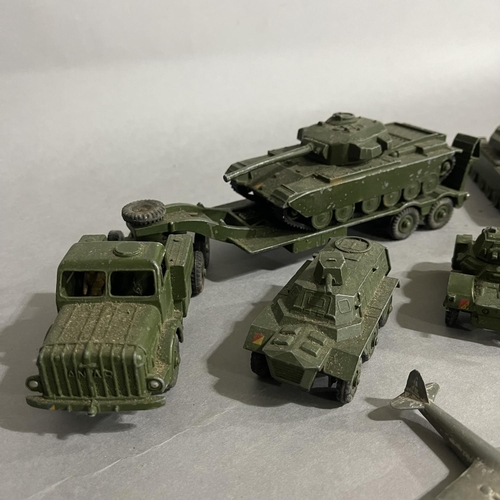 211 - A Dinky Supertoys 660 Thornycroft Mighty Antar with Dinky Supertoys 651 Centurion Tank along with a ... 