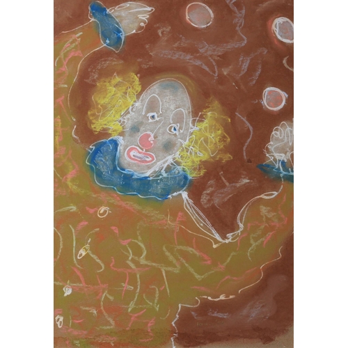 105 - ARR Rachmiel Kranz (20th century), Clown with balloons, mixed media, signed and dated (19)88 to lowe... 