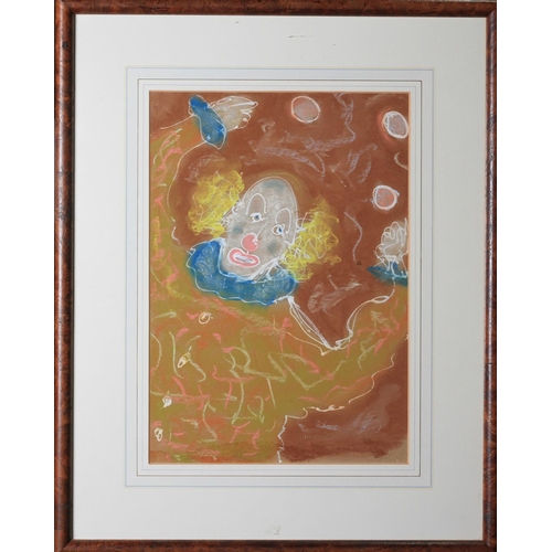 105 - ARR Rachmiel Kranz (20th century), Clown with balloons, mixed media, signed and dated (19)88 to lowe... 