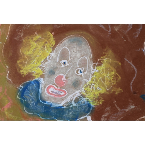 105 - ARR Rachmiel Kranz (20th century), Clown with balloons, mixed media, signed and dated (19)88 to lowe... 