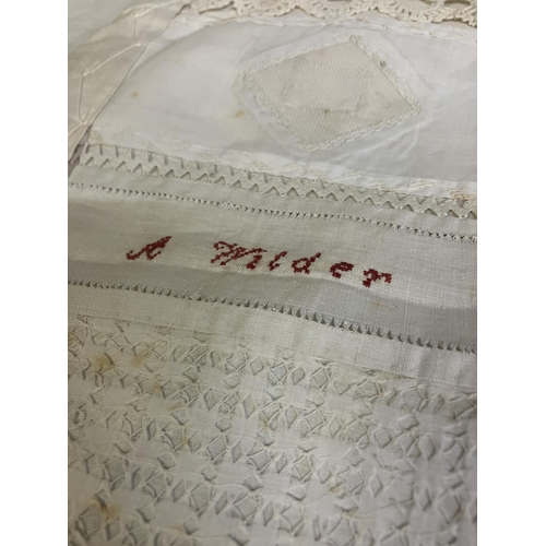 221 - A. Wilder 1888: a long school stitch sampler, a competent and detailed item, showing bobbin lace, ne... 