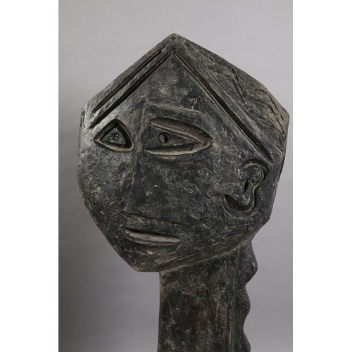 9 - ARR Helen Sinclair (b 1954), Bronze Head, garden sculpture, VII/XII, monogram to base, 57cm x 103cm ... 