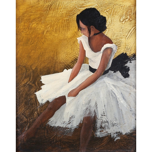 56 - ARR Brian Shields 'braaq' (1951–1997), Ballerina, oil on board, signed 'braaq' dated 1972, 31.5cm x ... 