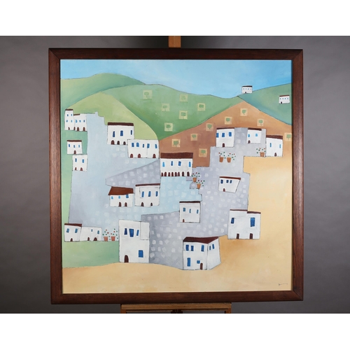 20 - ARR Katty McMurray (b 1970), Seven Pots Skiathos, oil on canvas, signed to lower right, titled, sign... 